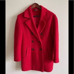 H&M Red Pea Coat